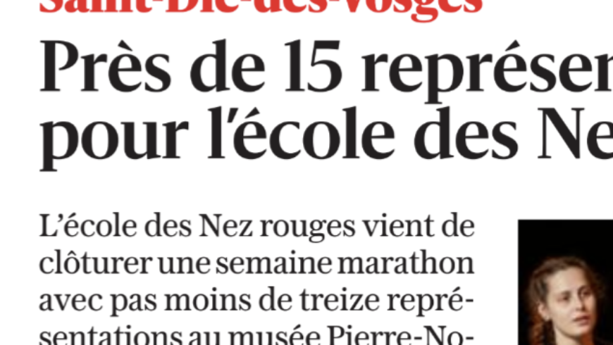 Les galas de fin d’année de l’École des Nez Rouges