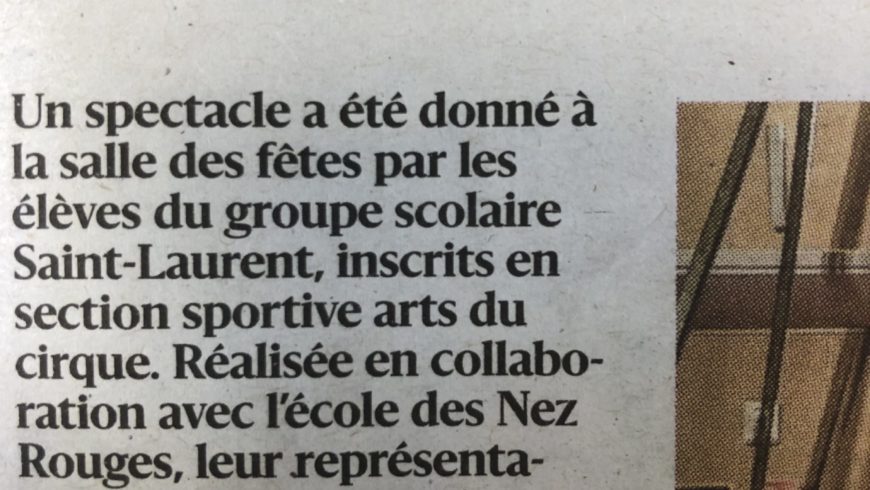 Spectacle de cirque par la Section Sportive de la Bresse