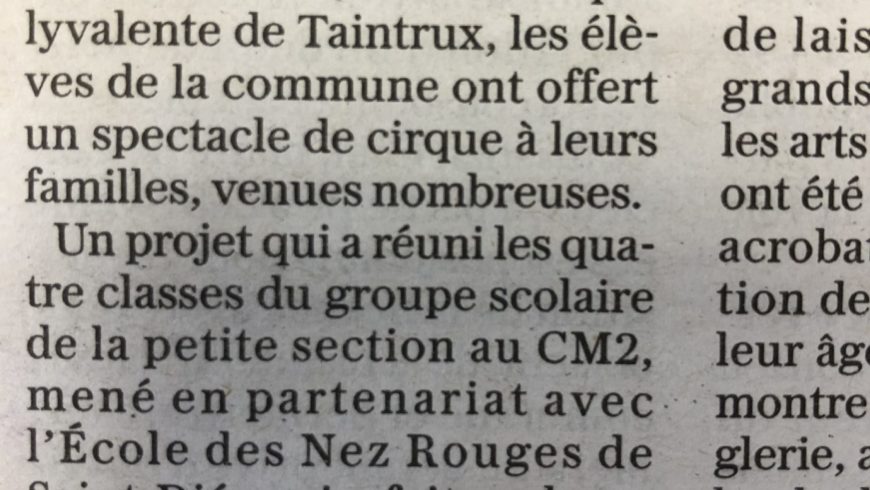 Les Écoliers de Taintrux présentent leurs spectacle de cirque
