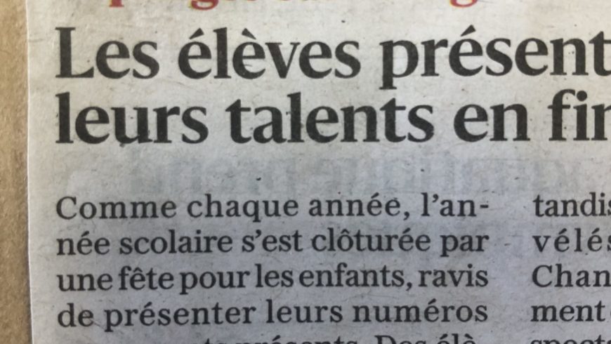 Les écoliers présentent leurs talents !